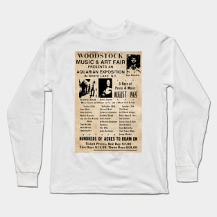 Woodstock 1969 Rainbow Poster Long Sleeve T-Shirt